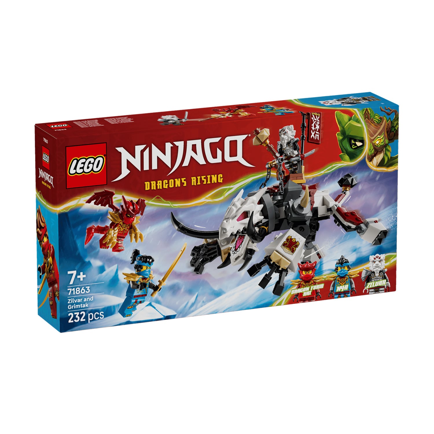 Конструктор LEGO Ninjago Зільвар та дракон Гримтак, 232 деталі, від 7 років (71863)